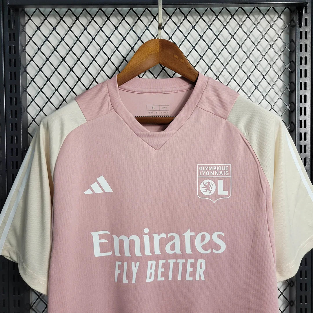 2023/2024 Lyon Training Wear Pink Football Kit