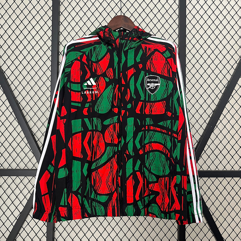 24-25 Arsenal Red&Green Windbreaker Jacket