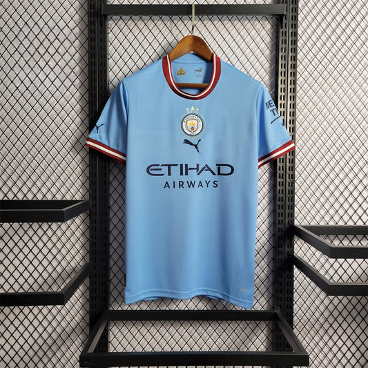 2022/2023 Man City Home Kit Triple Winners