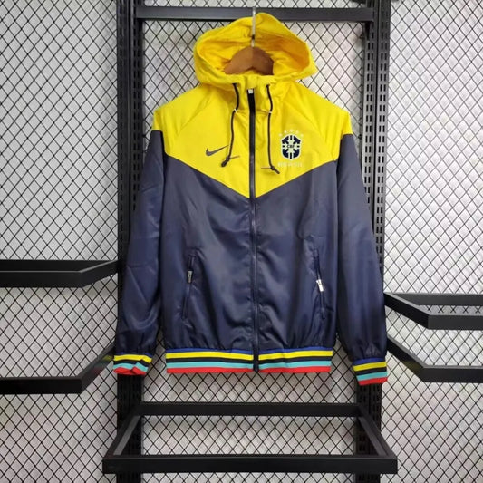 2024 Brazil Navy And Blue Windbreaker