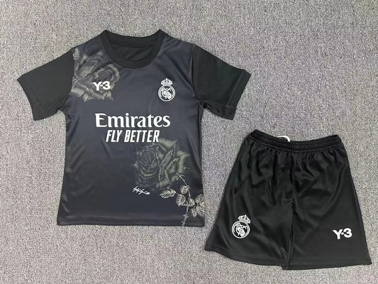 2024-2025 Real Madrid Y-3 Kids Black Kit