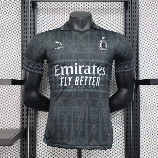 2023/2024 Milan x Plessures Kit Black Edition Player Version