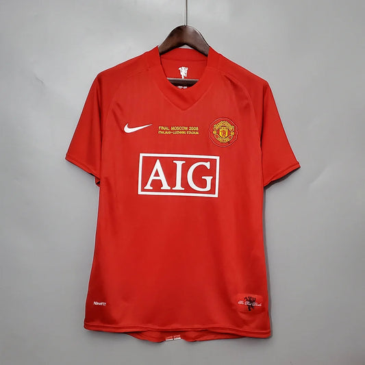 2007/2008 Retro Manchester United Home Champions League Edition Football Kit